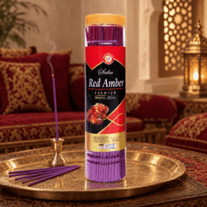 Red amber colour incense sticks